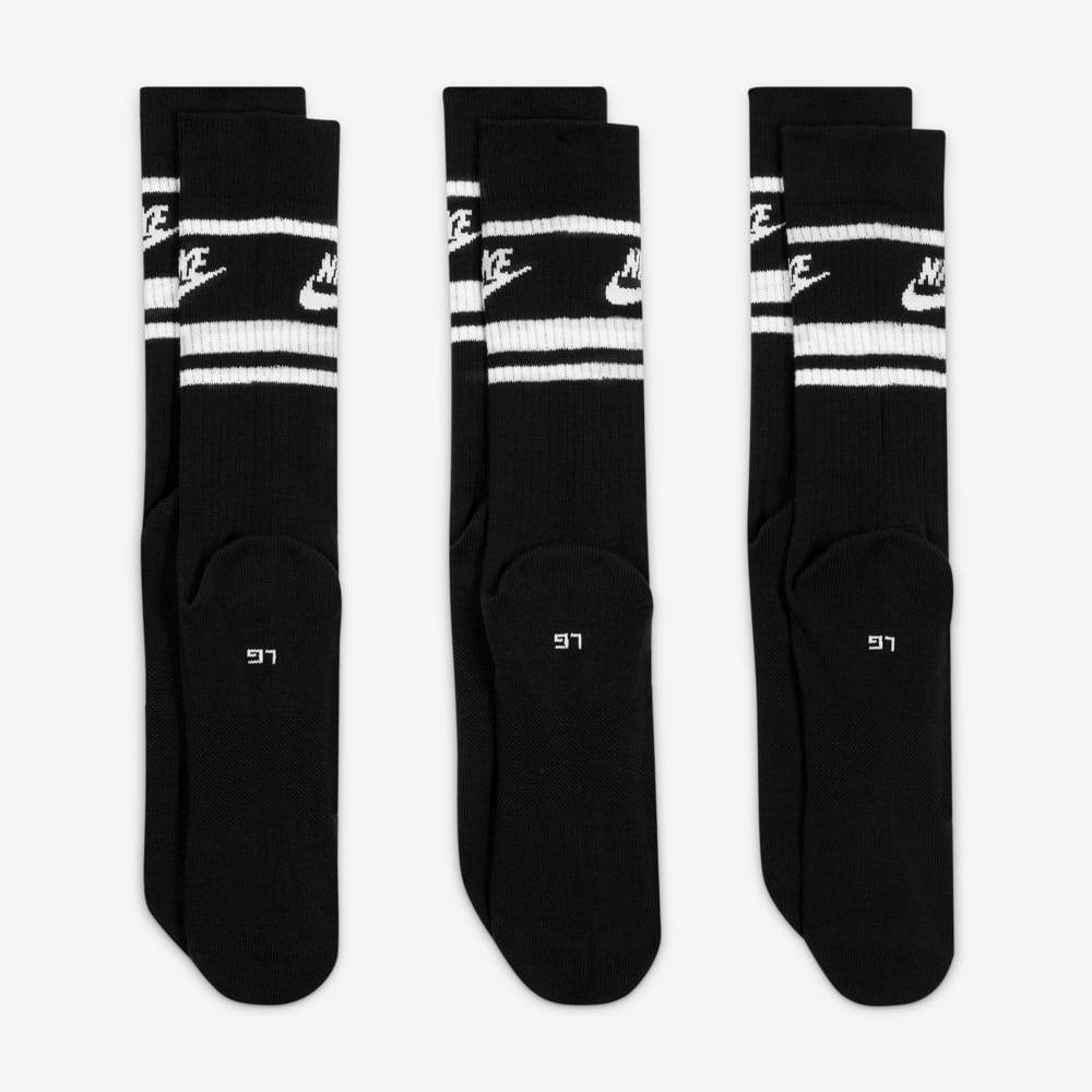 Medias casual para hombre en negro · DX5089-010 - vista 3