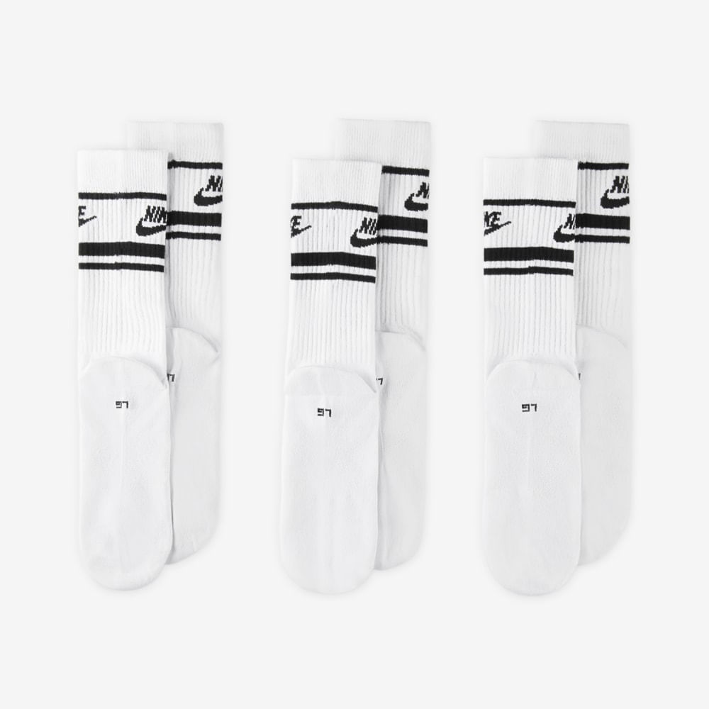 Medias casual para hombre en blanco · DX5089-103 - vista 3