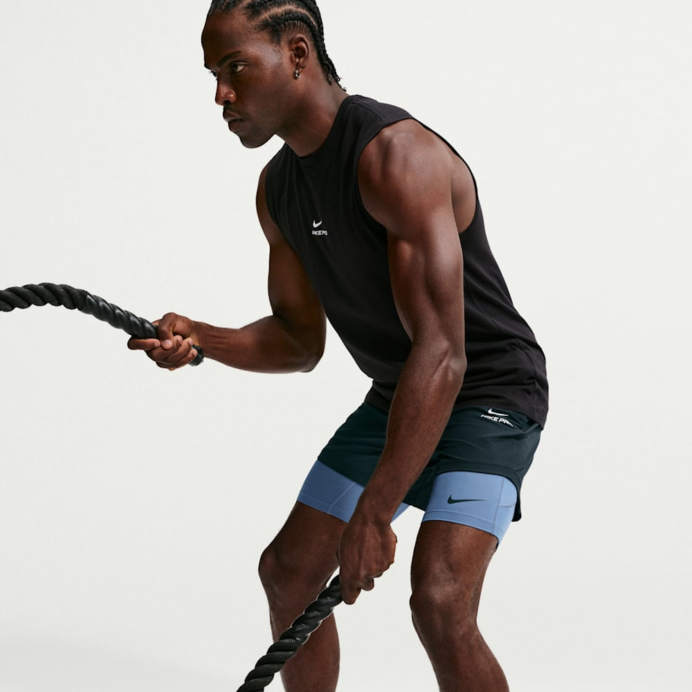 Shorts y Pantalonetas para entrenamiento para hombre en azul · FB7963-459 - vista 4