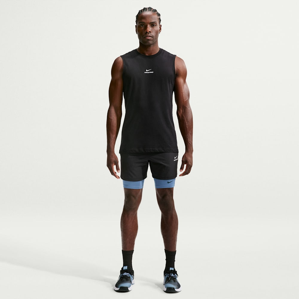 Shorts y Pantalonetas para entrenamiento para hombre en azul · FB7963-459 - vista 6