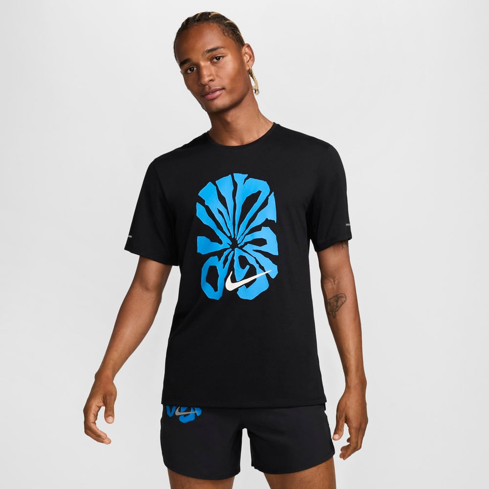 Camisetas y esqueletos para correr para hombre en negro · FZ1080-010 - vista 1