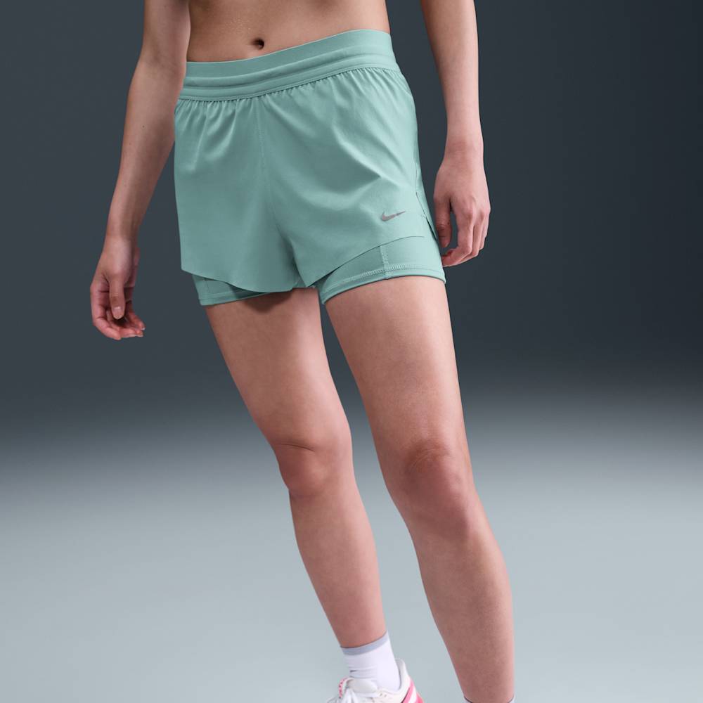 Shorts y Pantalonetas para correr para mujer en verde · HJ5376-017 - vista 2