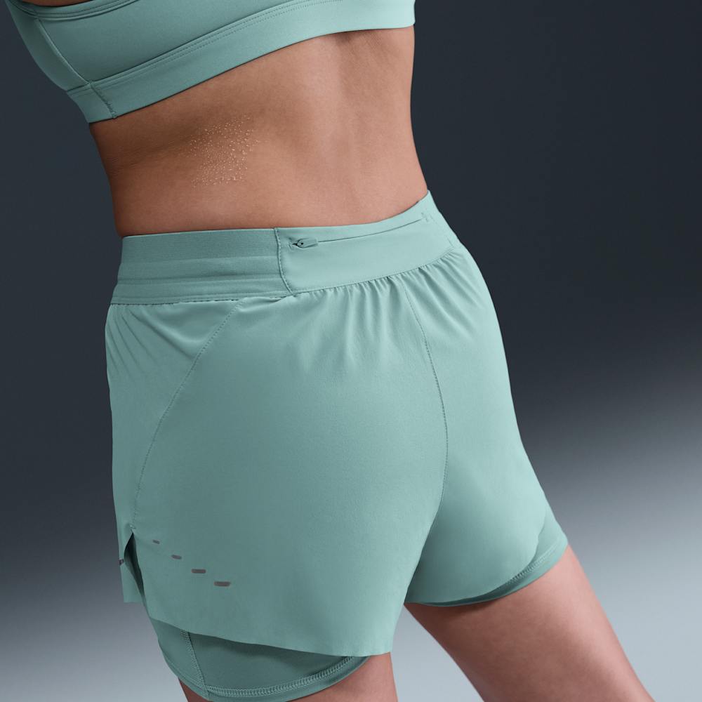 Shorts y Pantalonetas para correr para mujer en verde · HJ5376-017 - vista 3