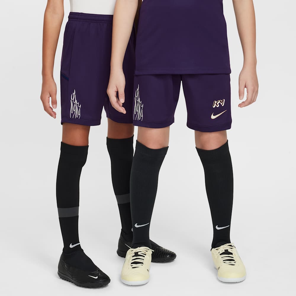 Shorts y Pantalonetas de fútbol para niño en morado · HQ3687-585 - vista 1