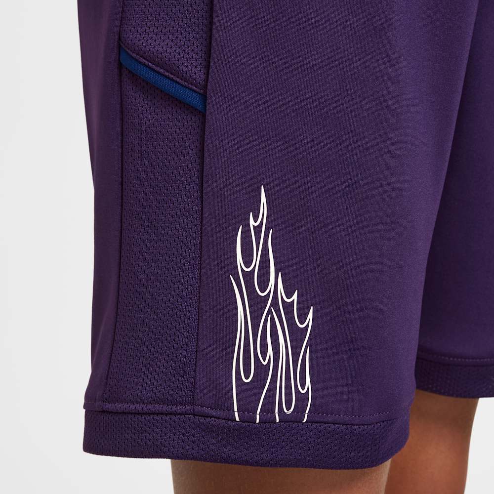 Shorts y Pantalonetas de fútbol para niño en morado · HQ3687-585 - vista 6