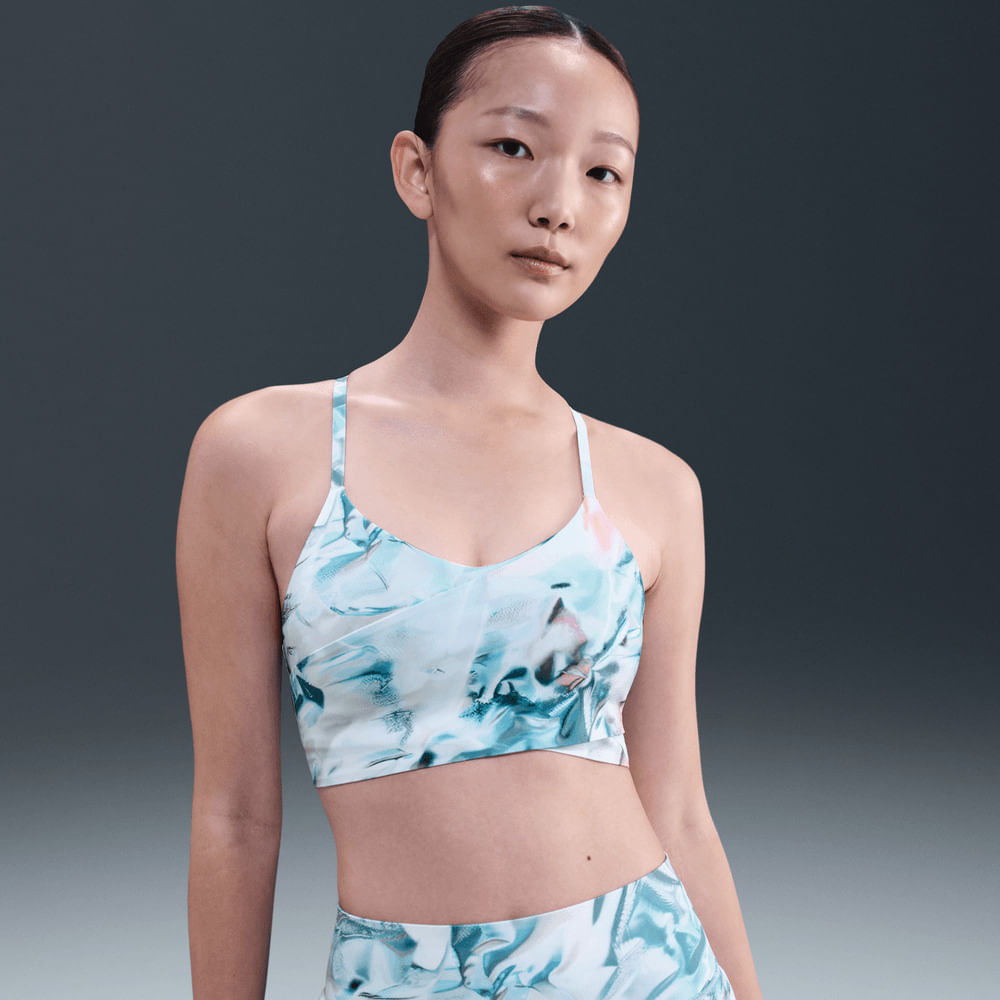 Brasier y Tops deportivos para entrenamiento para mujer en azul · HQ3954-423 - vista 3