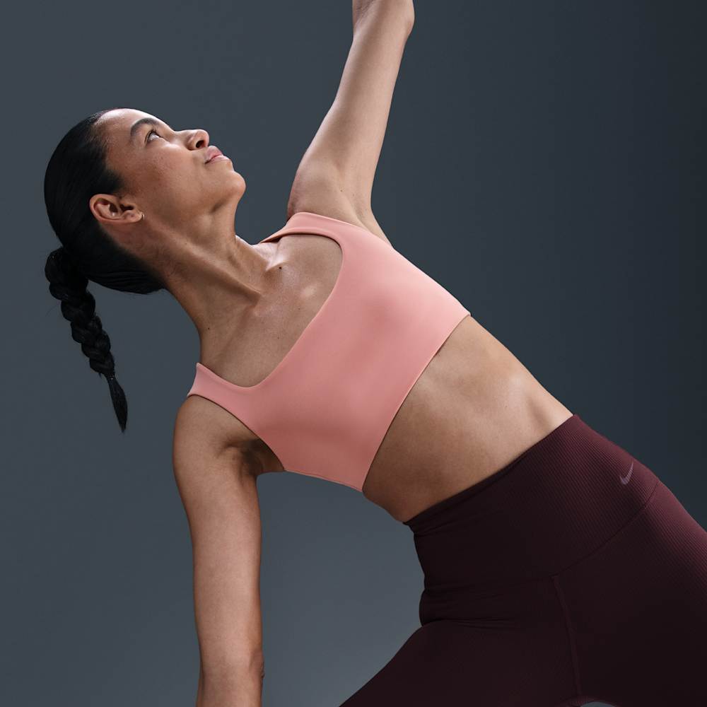 Brasier y Tops deportivos para entrenamiento para mujer en rosa · HQ3956-685 - vista 3
