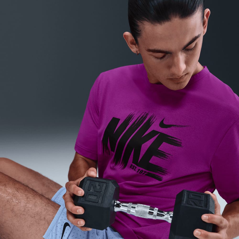 Camisetas y esqueletos para entrenamiento para hombre en morado · HV0381-551 - vista 3