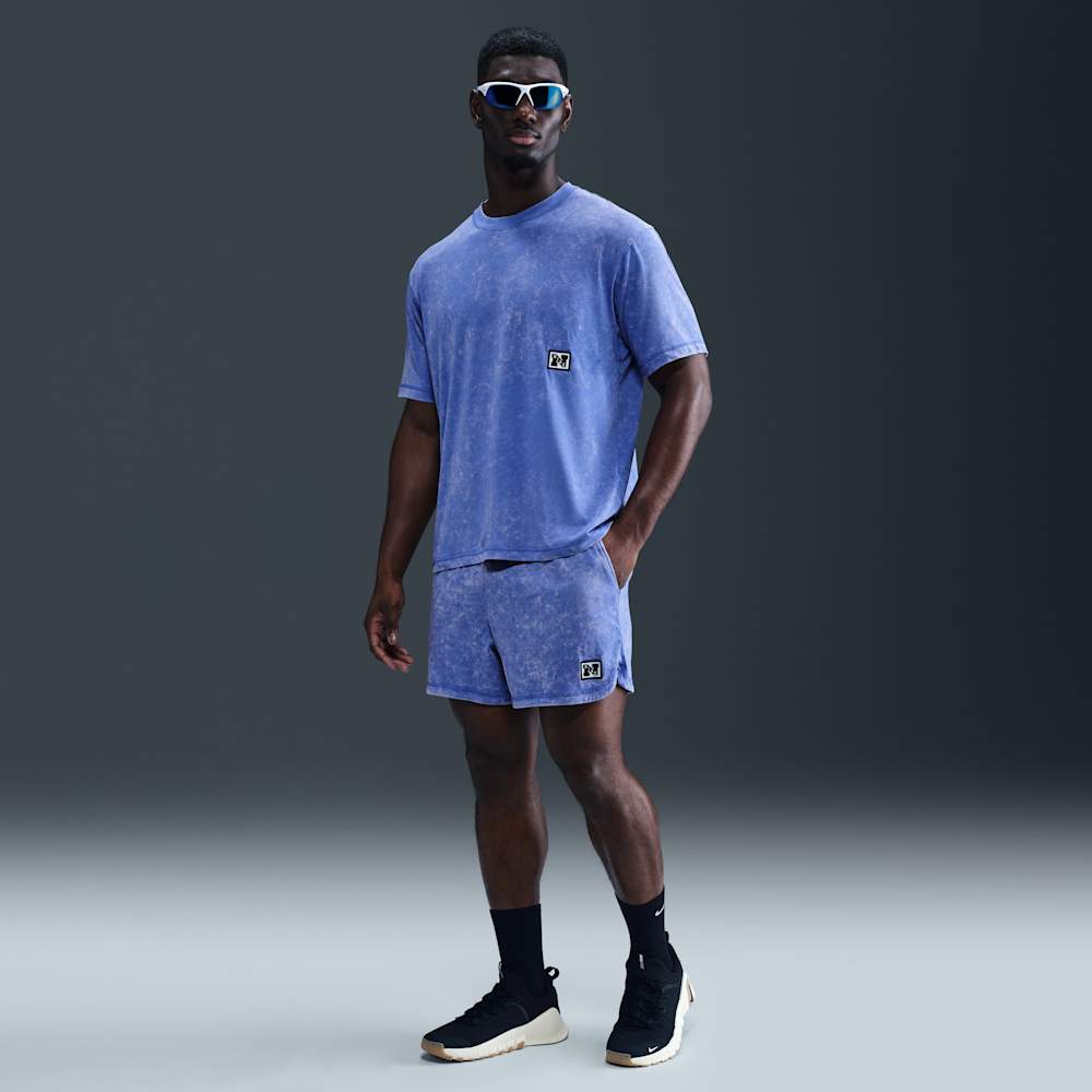Shorts y Pantalonetas para entrenamiento para hombre en azul · HV0631-411 - vista 1