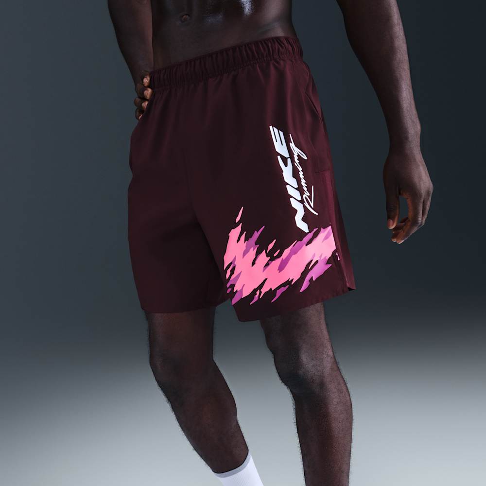 Shorts y Pantalonetas para correr para hombre en rojo · HV2138-652 - vista 2