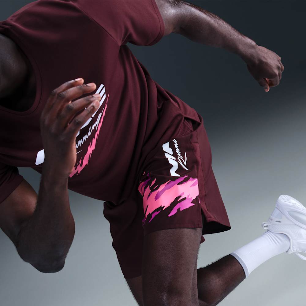 Shorts y Pantalonetas para correr para hombre en rojo · HV2138-652 - vista 5
