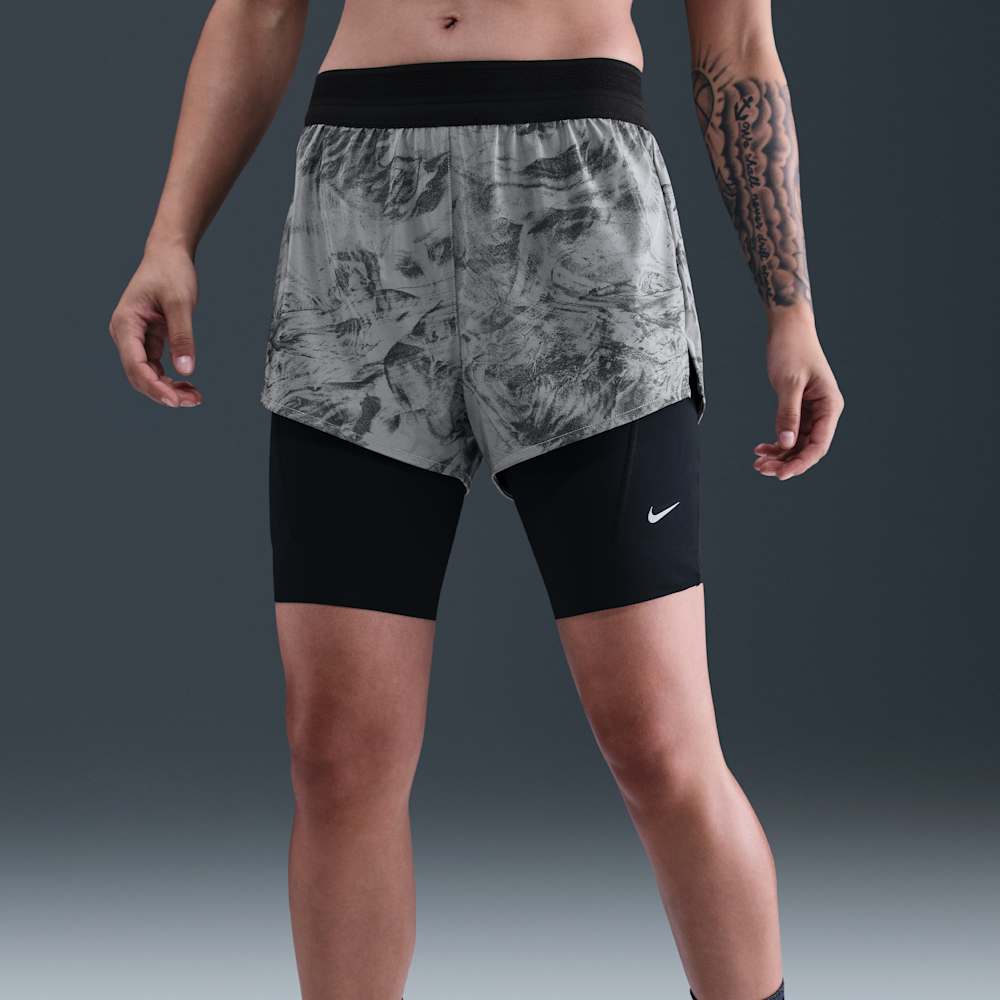 Shorts y Pantalonetas para correr para mujer en gris · HV2916-036 - vista 2