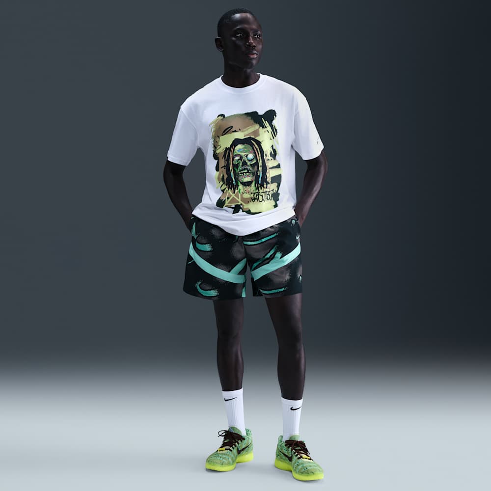 Shorts y Pantalonetas de básquetbol para hombre en verde · HV3388-339 - vista 1