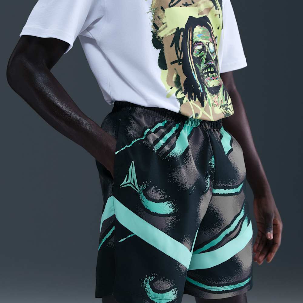 Shorts y Pantalonetas de básquetbol para hombre en verde · HV3388-339 - vista 2