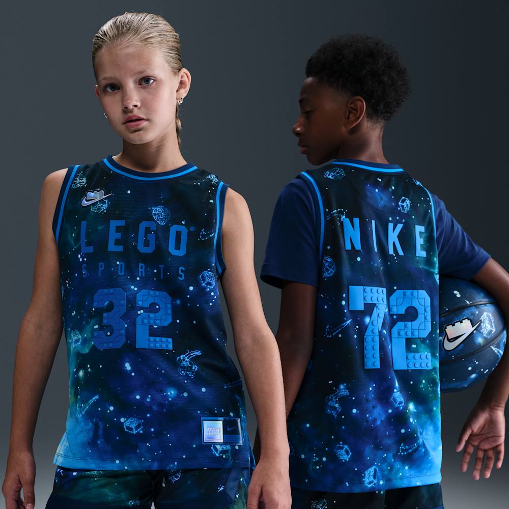 Camisetas y esqueletos de básquetbol para niño en azul · HV6734-477 - vista 1