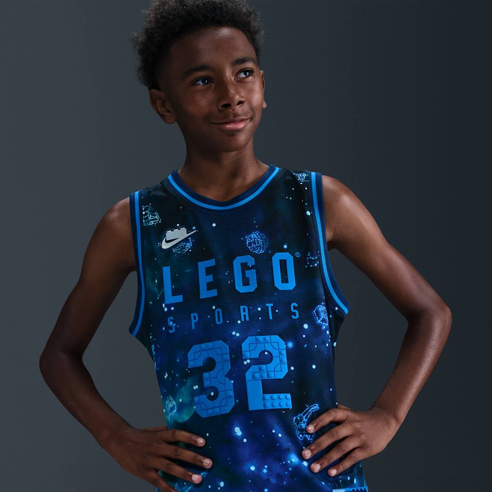 Camisetas y esqueletos de básquetbol para niño en azul · HV6734-477 - vista 3