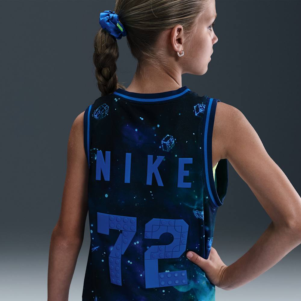 Camisetas y esqueletos de básquetbol para niño en azul · HV6734-477 - vista 4