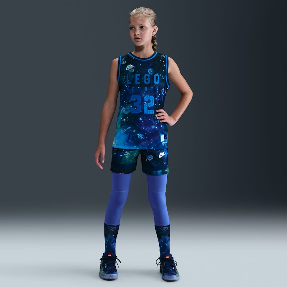 Camisetas y esqueletos de básquetbol para niño en azul · HV6734-477 - vista 6