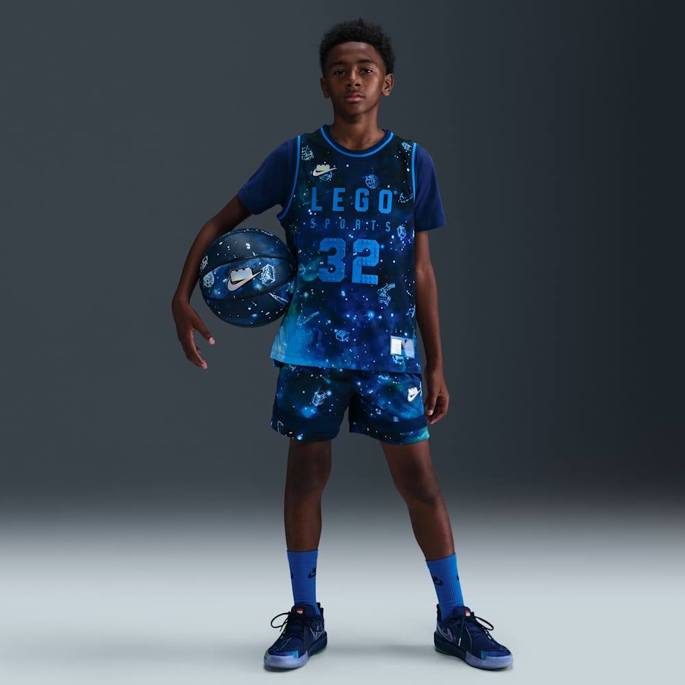 Camisetas y esqueletos de básquetbol para niño en azul · HV6734-477 - vista 7