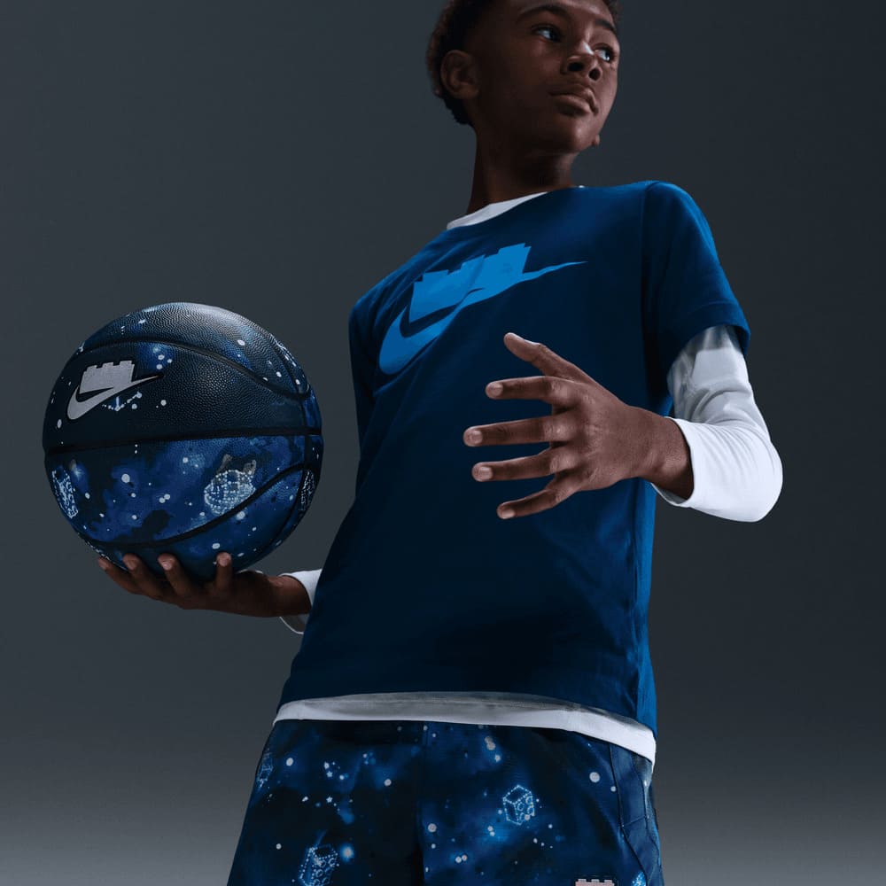 Shorts y Pantalonetas de básquetbol para niño en azul · HV6736-477 - vista 4