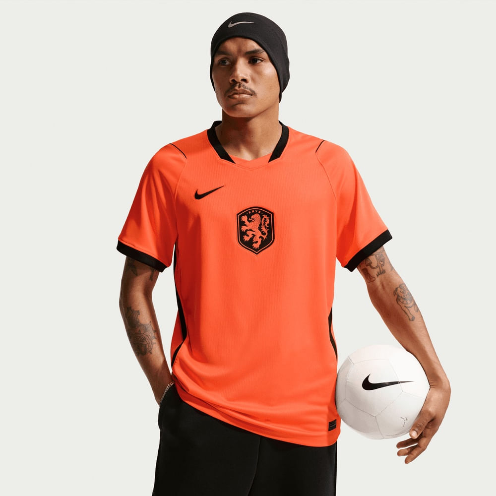 Camisetas y esqueletos de fútbol para hombre en naranja · IB5334-809 - vista 3