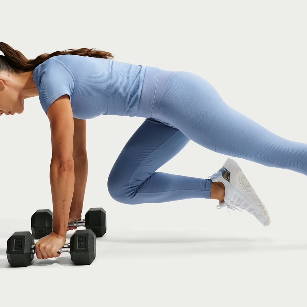 Leggins y Licras deportivas para entrenamiento para mujer en azul · IF1208-486 - vista 4