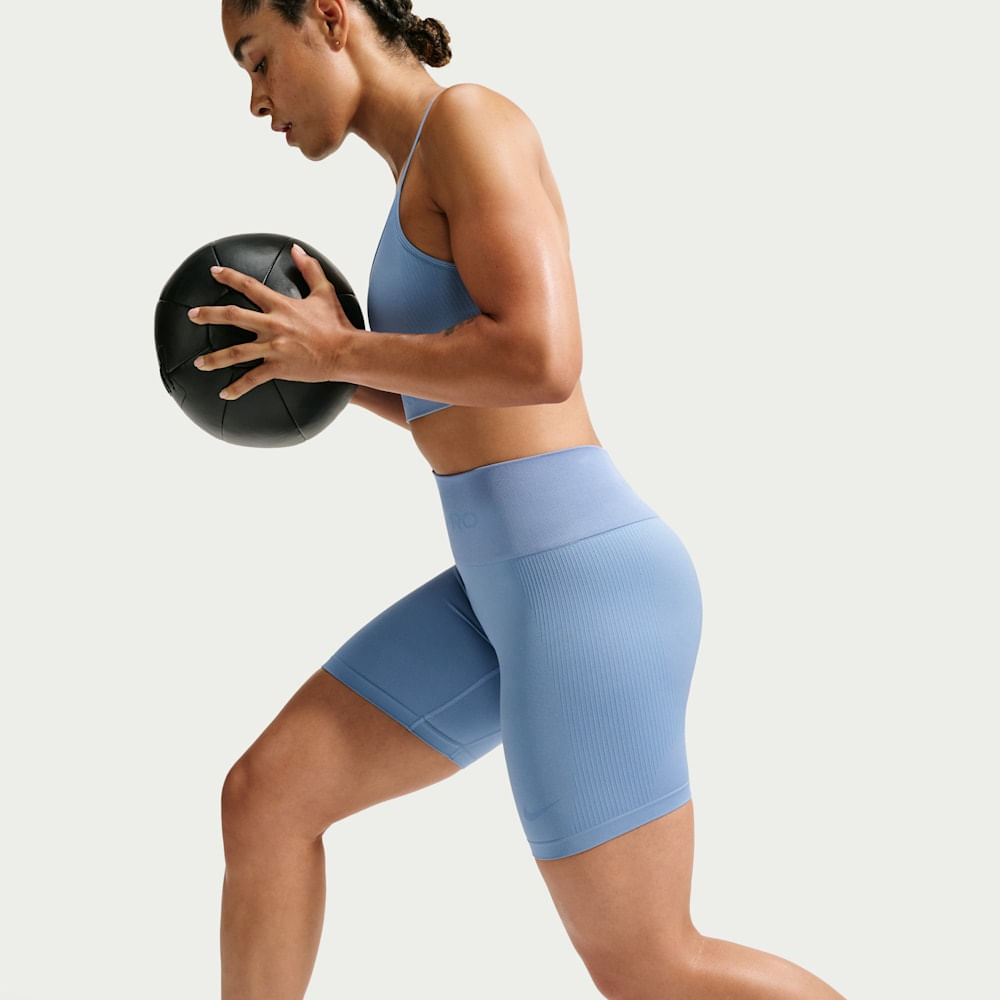 Shorts y Pantalonetas para entrenamiento para mujer en azul · IF1210-486 - vista 4