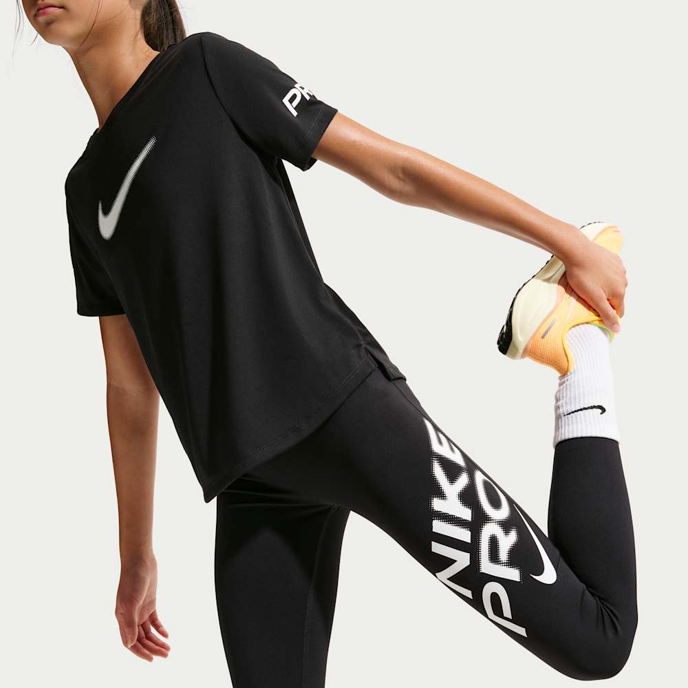 Licras deportivas para entrenamiento para niña en negro · IF1778-010 - vista 4