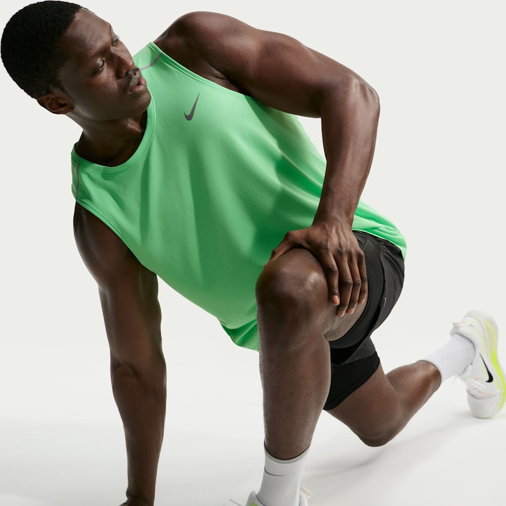 Camisetas y esqueletos para correr para hombre en verde · IF2018-336 - vista 8