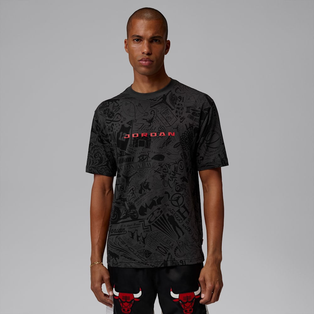 Camisetas y esqueletos casual para hombre en negro · IM9994-010 - vista 1