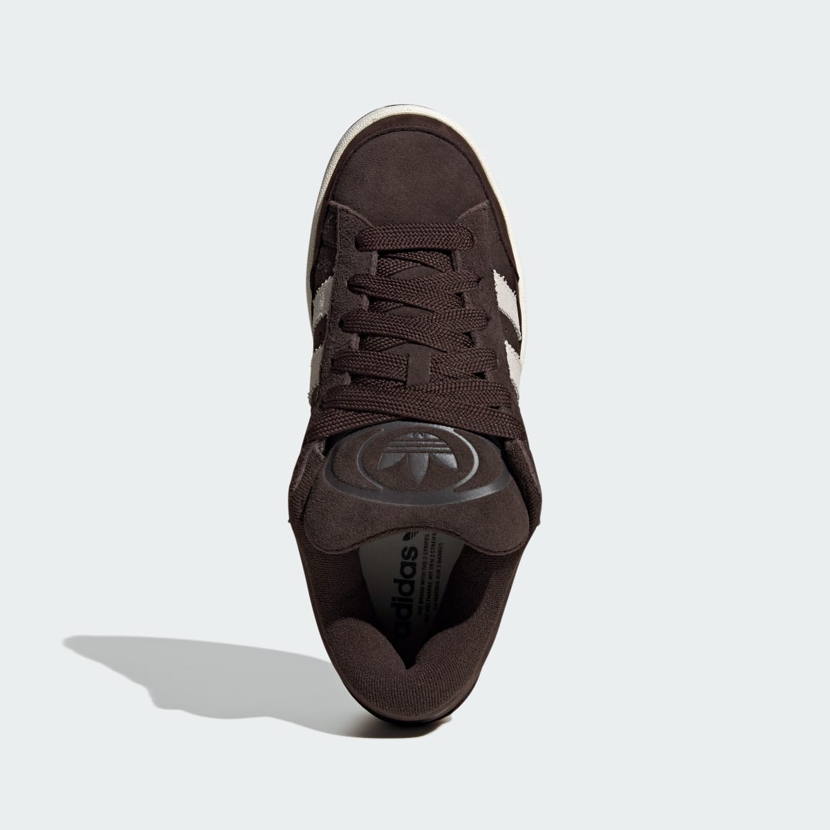 Tenis casuales unisex color café y blanco - vista 3