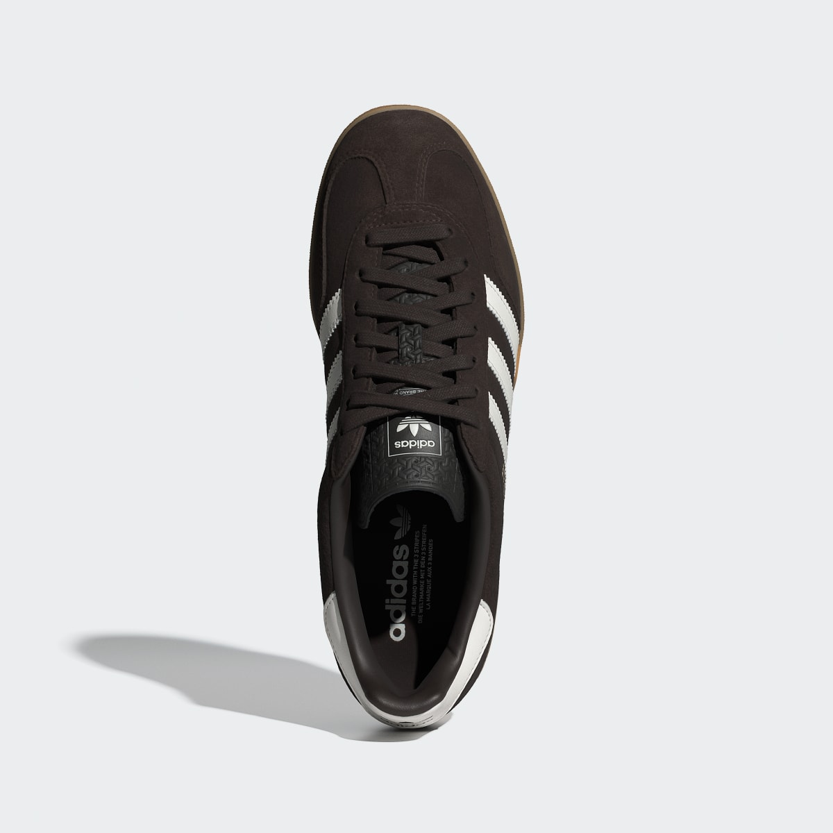 Tenis casuales para hombre color café y blanco - vista 3