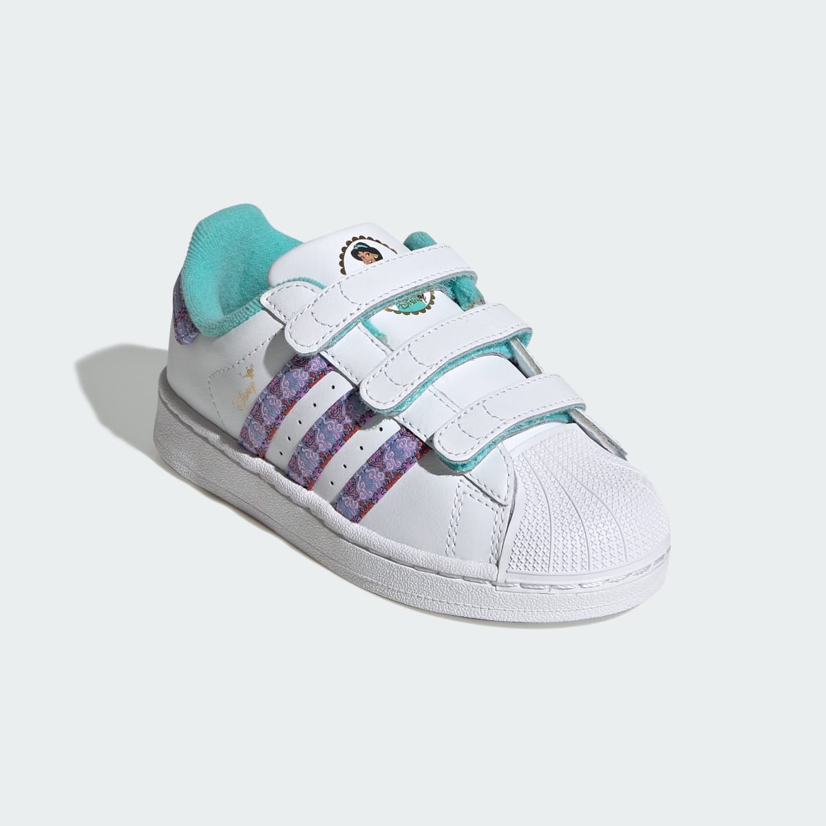 Tenis casuales para niños color blanco y dorado - vista 5
