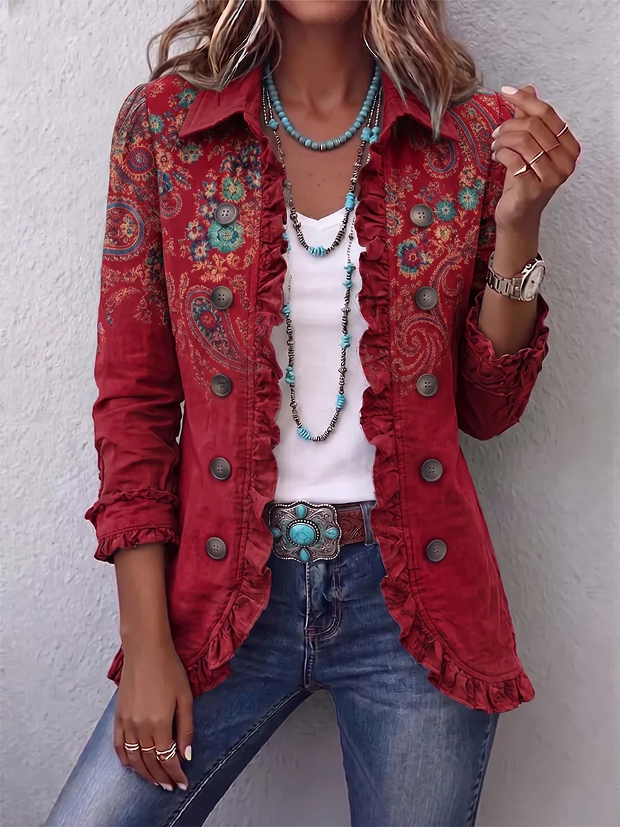 New Arrival🔥 Vintage Floral Bloom Button Jacket