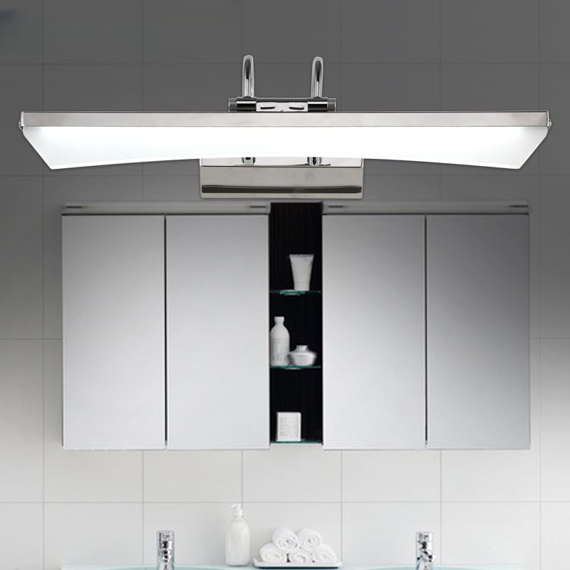 Trendy 1 Light Bathroom Vanity Light with Shade, Bright Light, Direct-wired, Down Plexiglass Shade, 220V-240V-Fnaisn