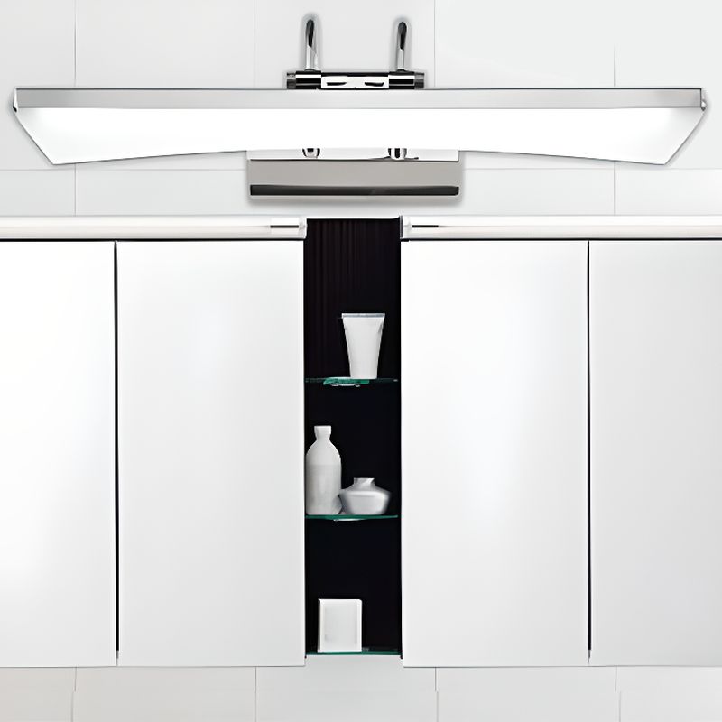 Trendy 1 Light Bathroom Vanity Light with Shade, Bright Light, Direct-wired, Down Plexiglass Shade, 220V-240V-Fnaisn
