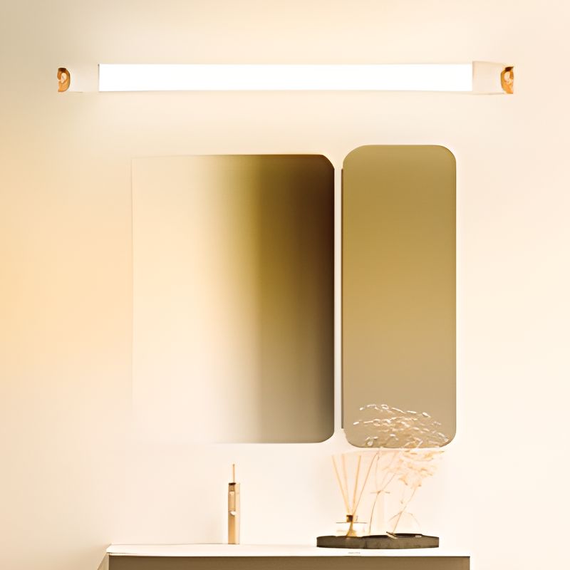 Modern Simple Style 1 Light Vanity Light with Bi-pin, Alloy Material, Ambient Rectangular Fixture, Hardwired, 220V-240V, 35.5"-Fnaisn