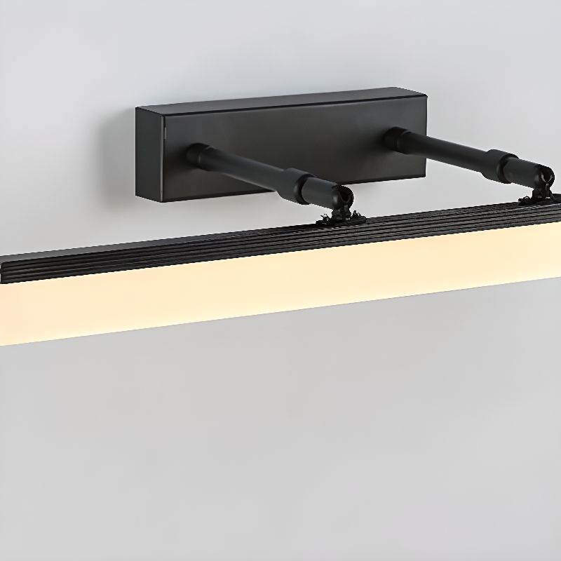 Cool Light White Acrylic Angular 1 Light Bathroom Vanity Light in Basement, Direct-wired, Black, 220V-240V, 31.5"-Fnaisn