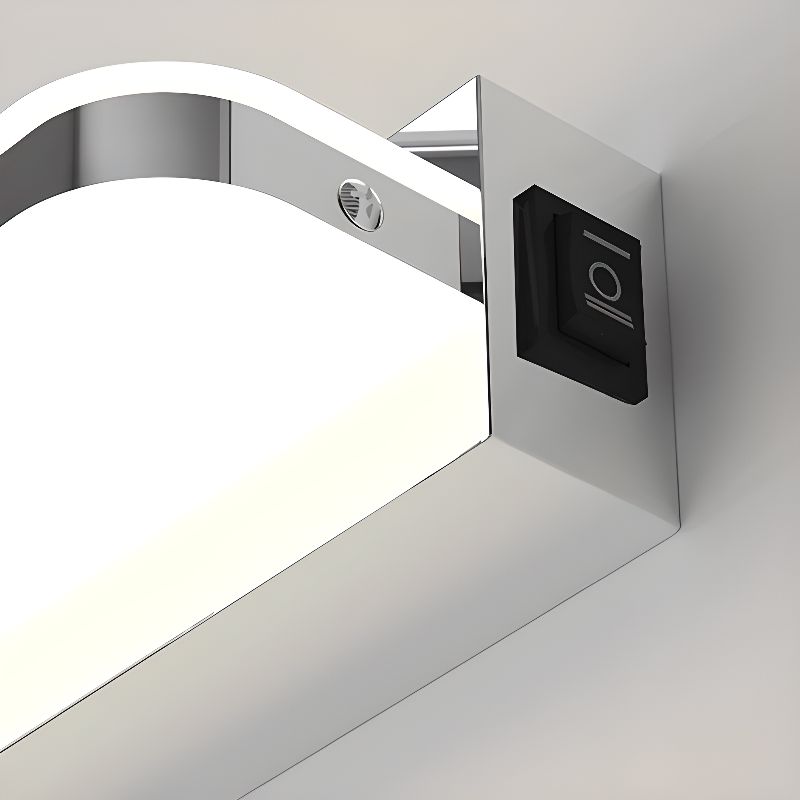 Simple 1 Light Bathroom Vanity Light, Up & Down Synthetic Shade, Rectilinear Fixture, Direct-wired, Natural Light, 220V-240V, 32"-Fnaisn