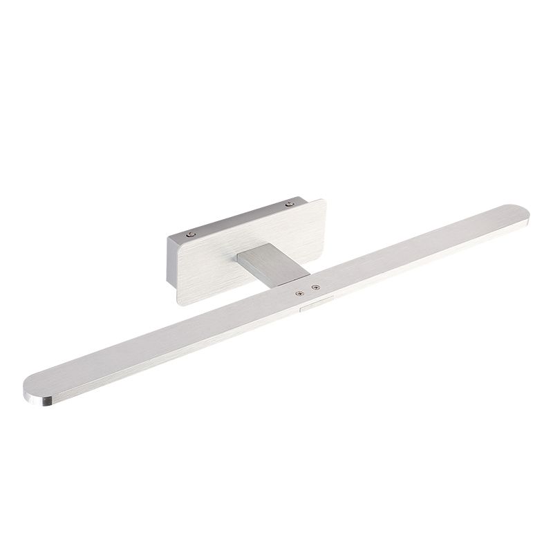 2 Lights Direct-wired Regular Bathroom Vanity Light with Subdued Light and Chalk Lucite Shade for Basement, Silver, 220V-240V-Fnaisn