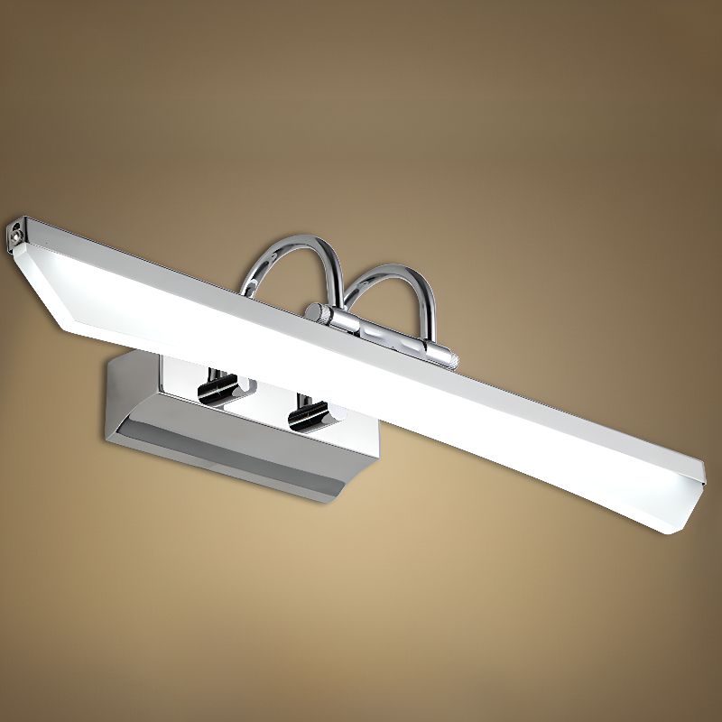 Trendy 1 Light Bathroom Vanity Light with Shade, Bright Light, Direct-wired, Down Plexiglass Shade, 220V-240V-Fnaisn