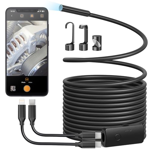 Anykit Endoscope Camera with Light, 1920P HD Borescope