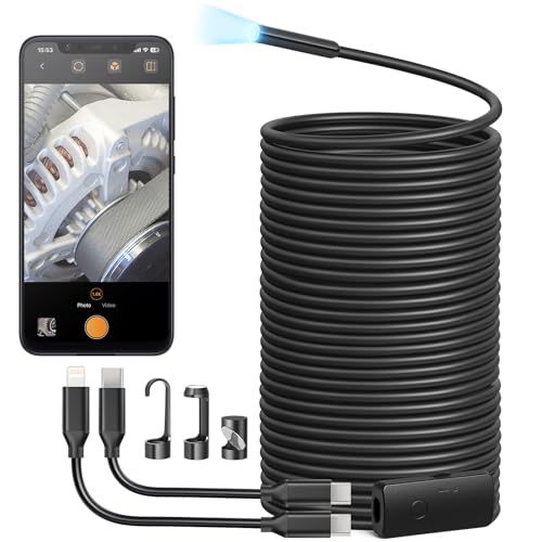 Anykit Endoscope Camera with Light, 1920P HD Borescope