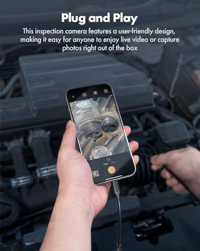 Anykit Endoscope Camera with Light, 1920P HD Borescope
