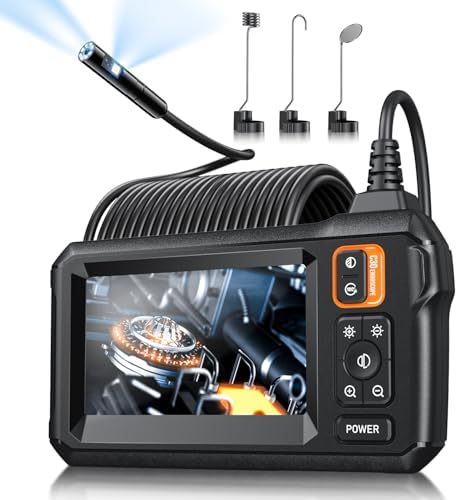 Endoscope Camera with Light, 1920P HD Borescope Tools, Dual Lens(32.8FT)