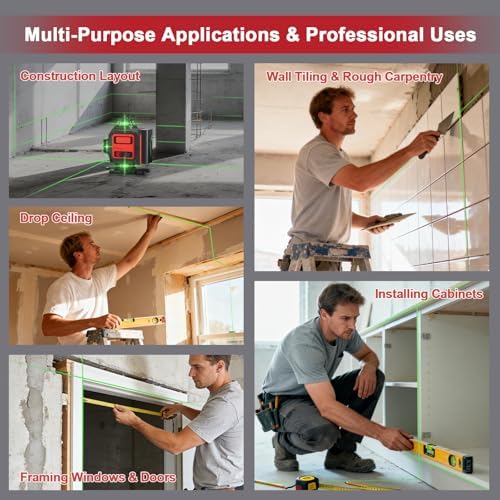 Laser Level, 4D 16 Lines 4x360°Self-Leveling Green Beam with Tripod & Remote, Cross Line Construction Tool for Flooring, Renovation and Home Projects