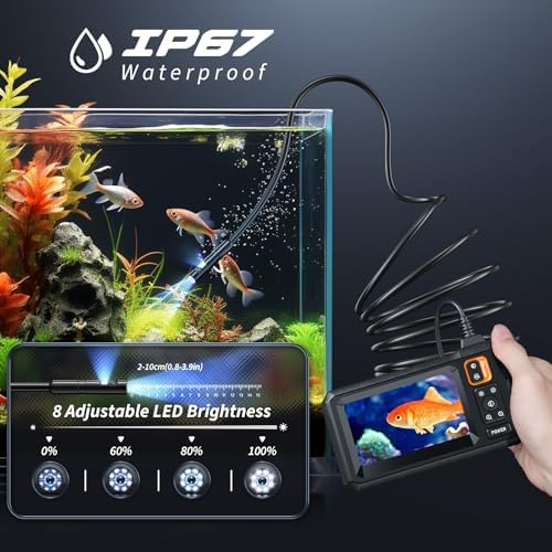 Endoscope Camera with Light, 1920P HD Borescope Tools, Dual Lens(32.8FT)