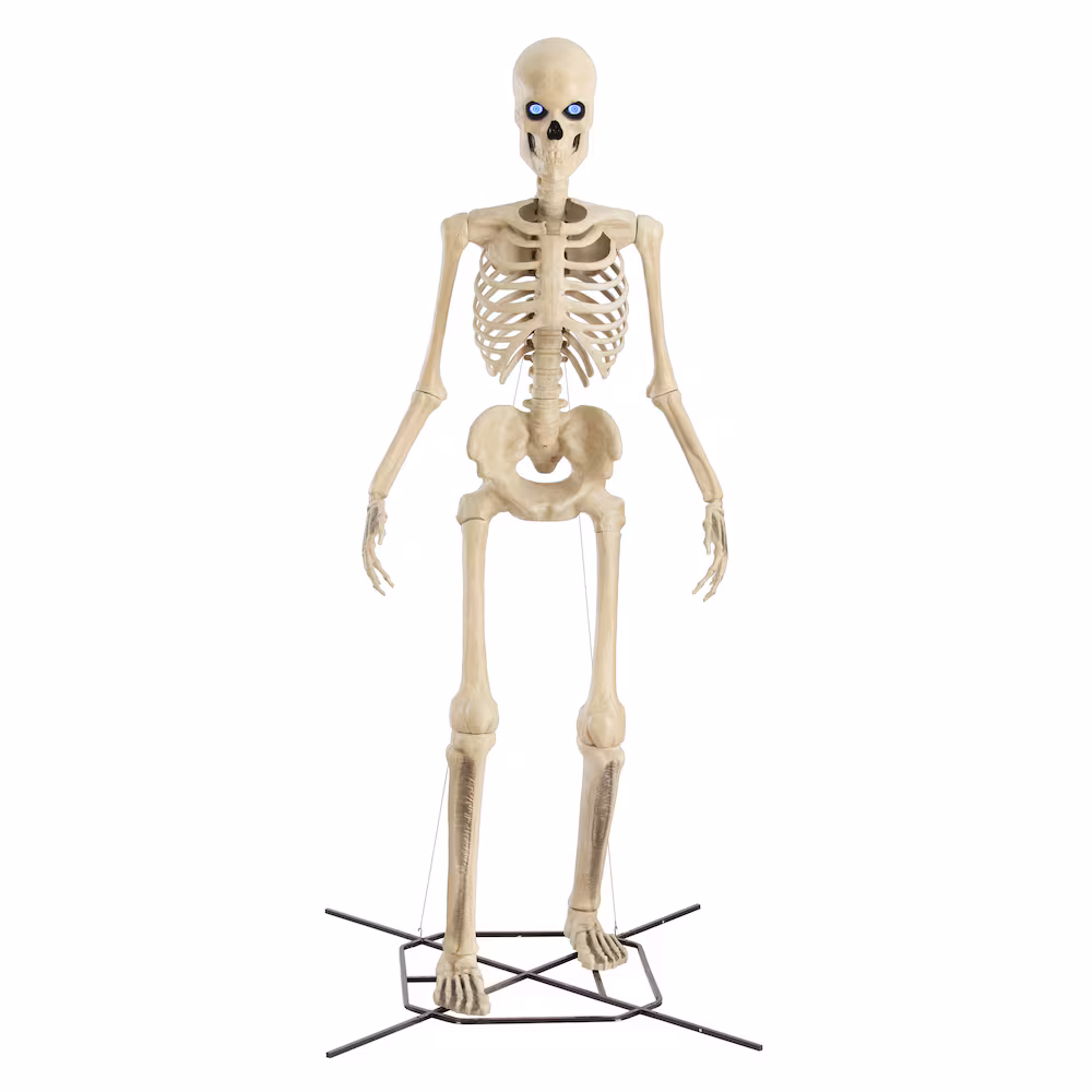 💥 Early Bird Halloween Sale!🔥 Giant Ground Breaking Skeleton with LCD Eyes and Sound Halloween Decor Prop