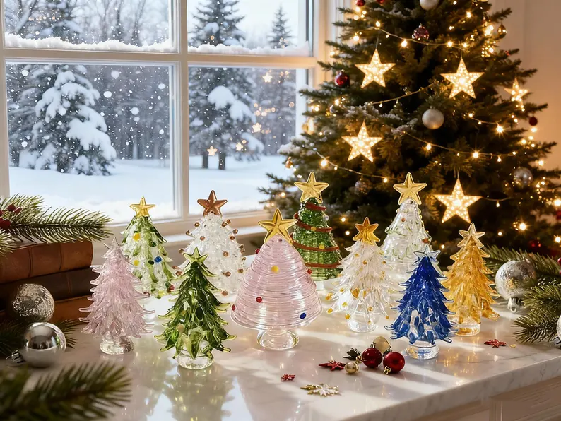 Handmade Stained Glass Christmas Tree