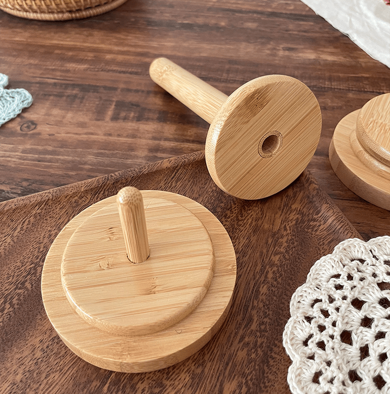Christmas Gift For Your Friend Who Crochets 🧶✨Wooden Yarn Spool Rack